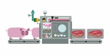 Apparatus for cooking cuts of meat: steak. Machine production pr