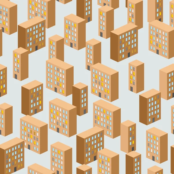 Building seamless pattern. Vector background of the city. Ghetto — Stockvector