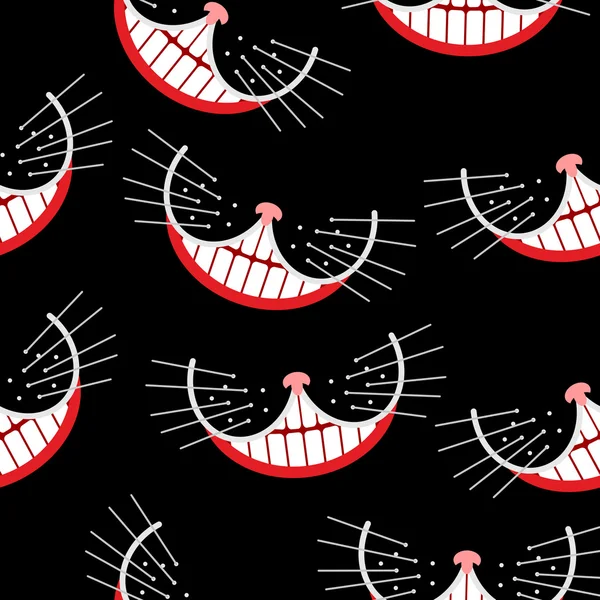 Cheshire cat Smile  seamless pattern. Vector background. Royalty Free Stock Illustrations