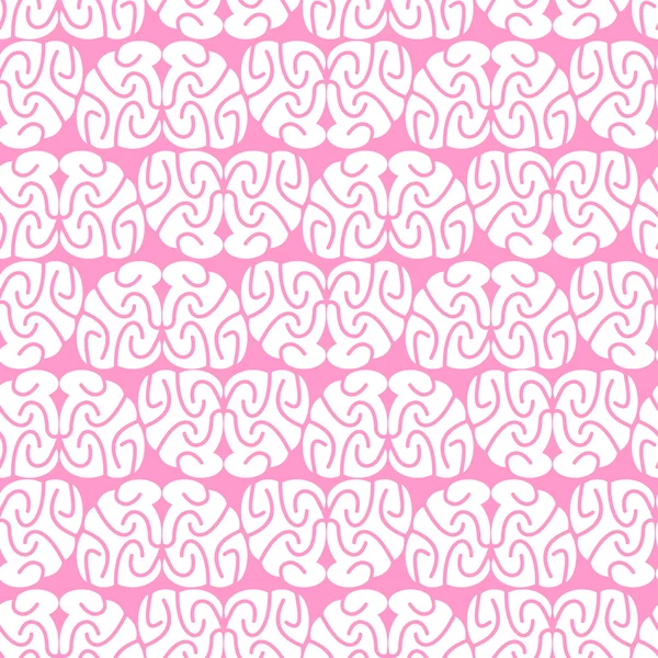 Human brain seamless pattern. Vector background. — Stockvector