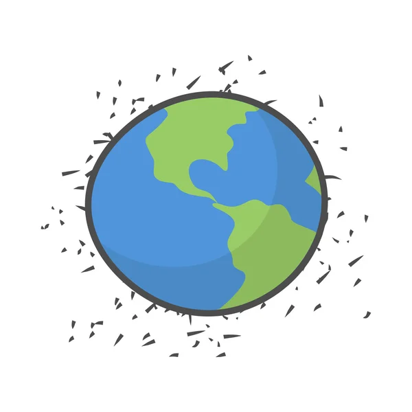 Earth on a white background. Vector illustration — Stockvector