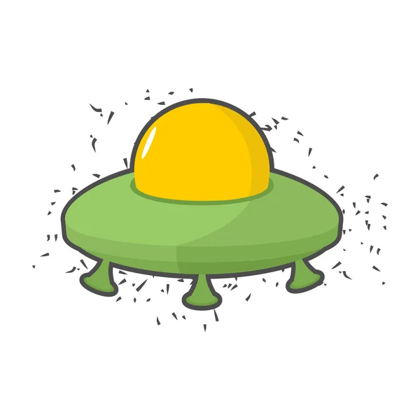 Flying saucer UFO on a white background. Vector illustration — Stockový vektor