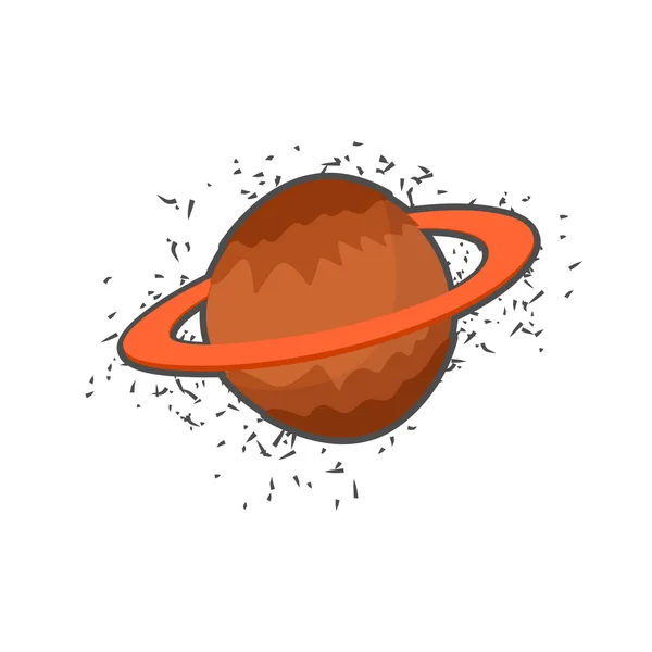 Saturn. Space planet. Rings of Saturn. Vector illustration — ストックベクタ
