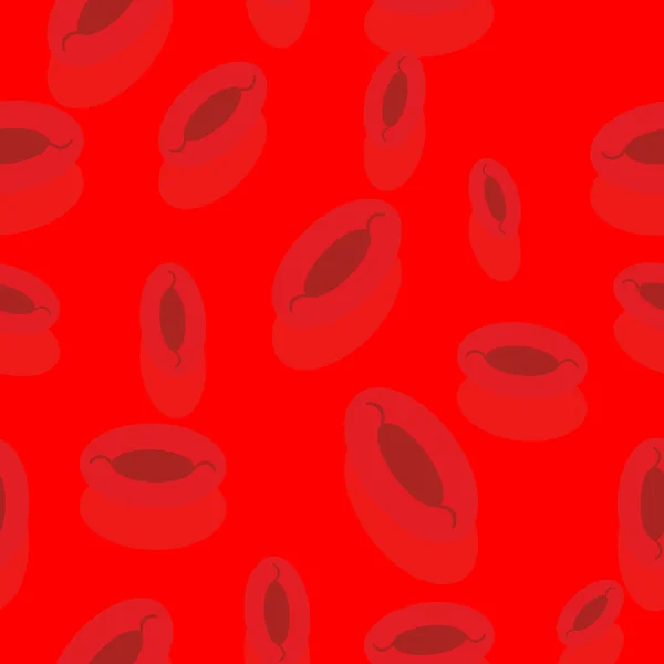 Blood seamless pattern. Red bloody lymph cells. Vector backgroun — 스톡 벡터