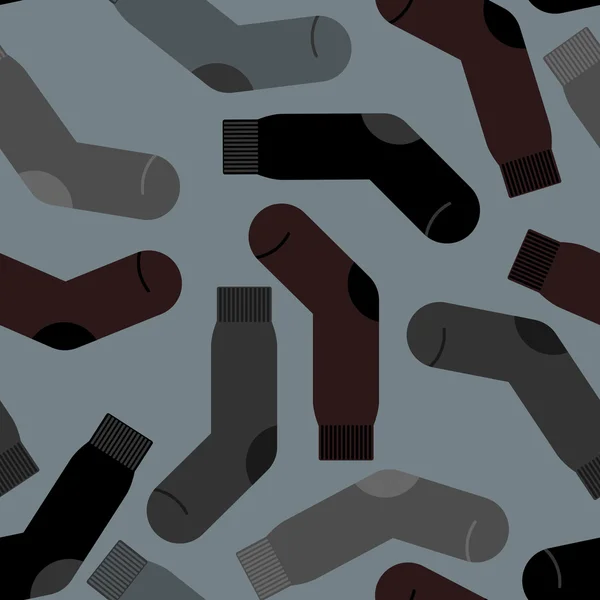 Черные и серые мужские носки бесшовный узор. Векторный фон — стоковый вектор