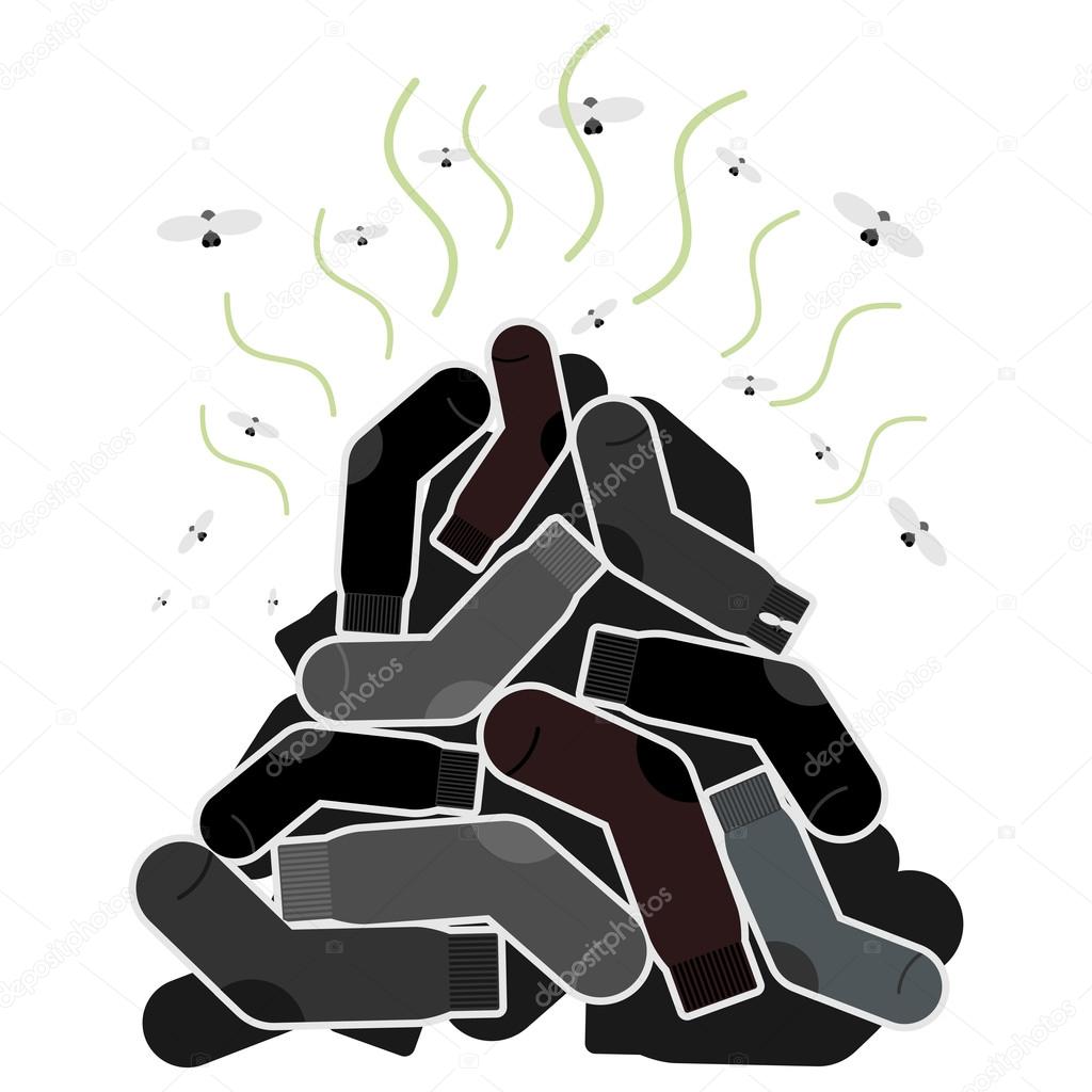 Mount old dirty socks, with flies. Vector illustration Stock Vector Image by ©popaukropa #79259550 Mount old dirty socks, with flies. Vector illustration Stock Vector Image by ©popaukropa #79259550