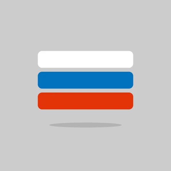 Vlag van Rusland, gestileerd Russische vlag van geometrische elementen. Vect — Stockvector