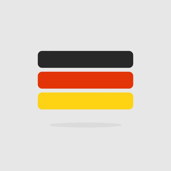 Bandera de Alemania, bandera estilizada alemana de elementos geométricos. Vect. — Vector de stock