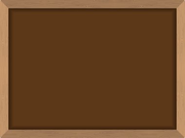 Blackboard Brown with frame in wood texture. Chalk board fo  sch