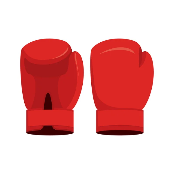 Red boxing gloves on a white background. Sports Accessory vector — Stock Vector