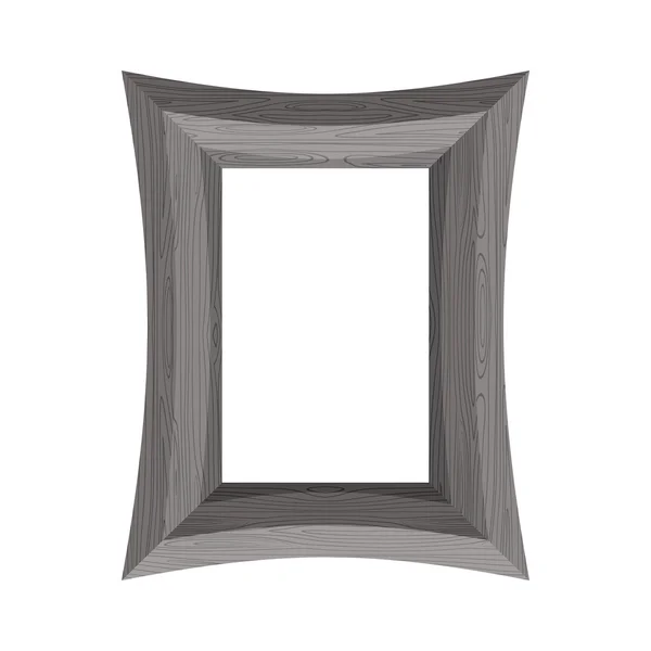 Vintage Wooden picture frame. Vector illustration of black wood — Wektor stockowy