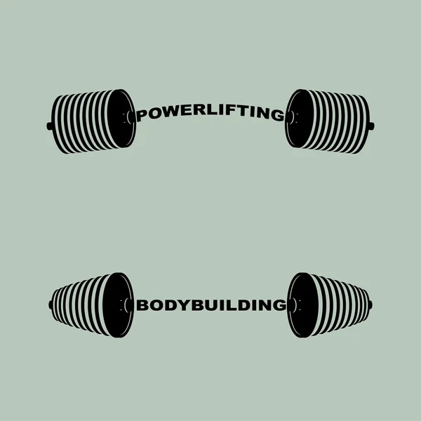 Set sports logos. barbell bodybuilding and powerlifting. Sports — Stock vektor