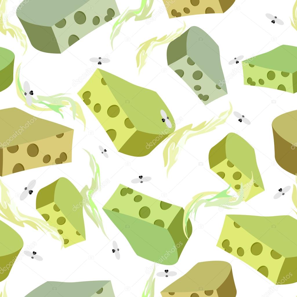 Cheese DORBLU seamless pattern. Background of chunks of blue che