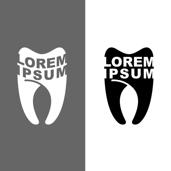Logo for tooth dental clinic. Vector illustration emblem for  de — Stockvector