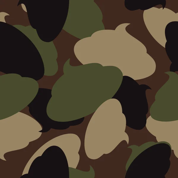 Army pattern of turd. Military camouflage texture Vector shit. S — ストックベクタ