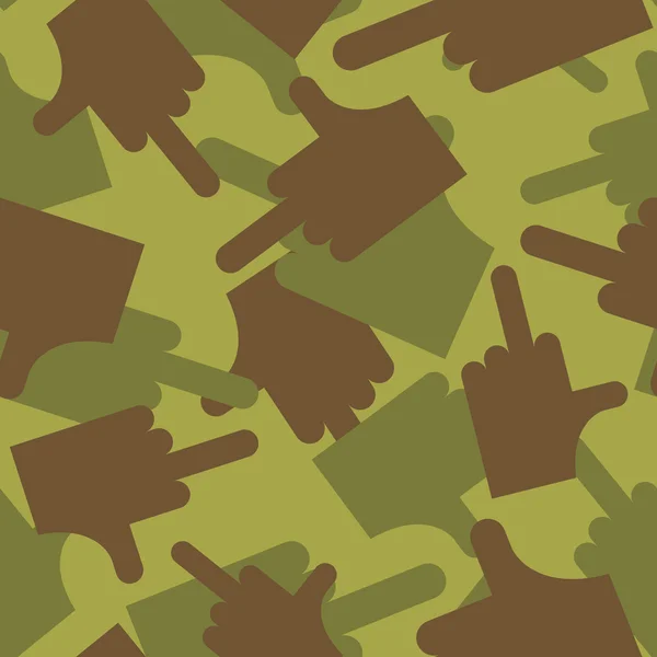 Army pattern to fuck. Military camouflage texture Vector hand wi — Stok Vektör