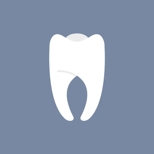 White Tooth on a dark background. Vector illustration for dentis — Stockvector