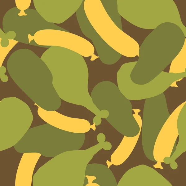 Comida militar de camuflaje. Textura de carne para ropa del ejército. Hunter. — Vector de stock