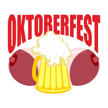 Oktoberfest. Bira bardağı göğüsleri arasında. Bira Festivali g sembolü