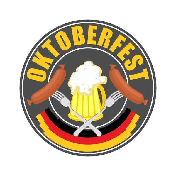 Logo del Oktoberfest - Festival anual tradicional de la cerveza en Alemania . — Vector de stock