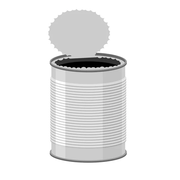 Open a tin can. Tin on a white background. Vector illustration — Wektor stockowy