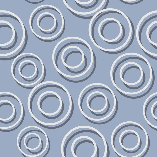 Cerchio bianco con motivo senza cuciture ombra su sfondo grigio. Ab — Vettoriale Stock