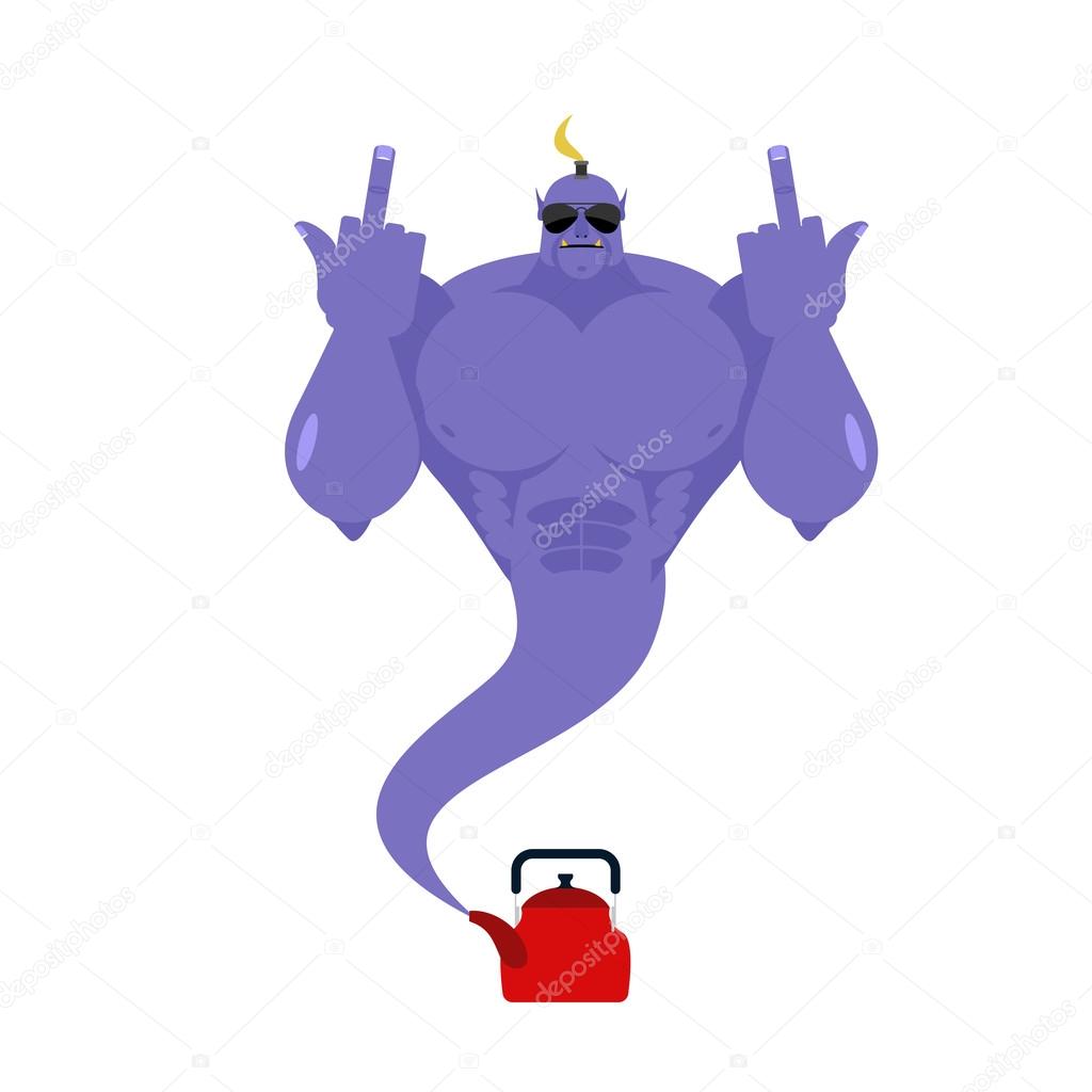 Genie bully from  Red Kettle. Bad Purple Magic spirit shows fuck
