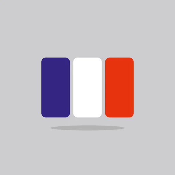 Bandeira da França, estilizada Bandeira francesa de elementos geométricos. Vecto. —  Vetores de Stock