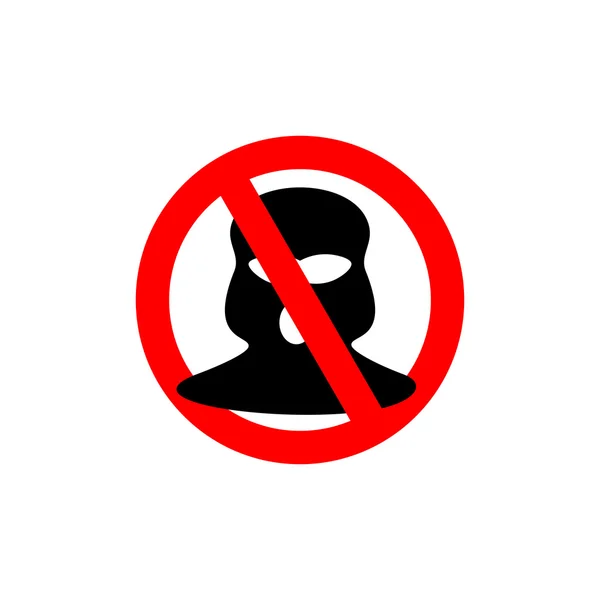 Terrorism is forbidden. Red forbidding sign for terrorist organi — Stock Vector