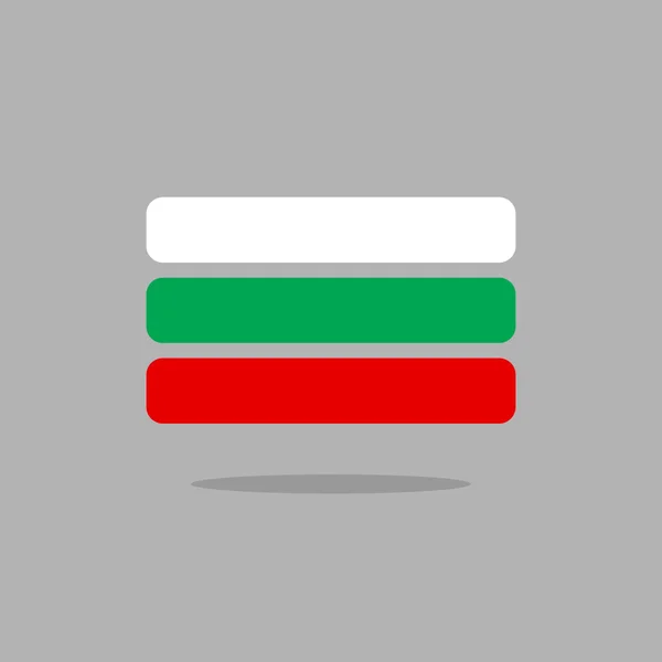 Bendera Bulgaria. bendera Bulgaria dengan gaya elemen geometris . - Stok Vektor