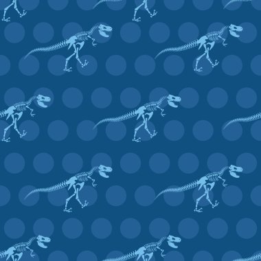 İskelet Tyrannosaurus Seamless modeli. Dinazor kemikleri süsleme
