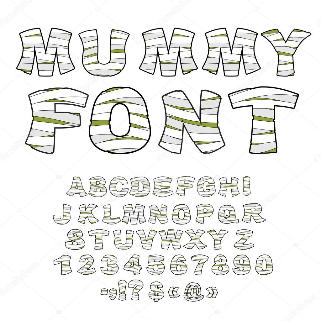 Letter zombie font monster alphabet hi-res stock photography and