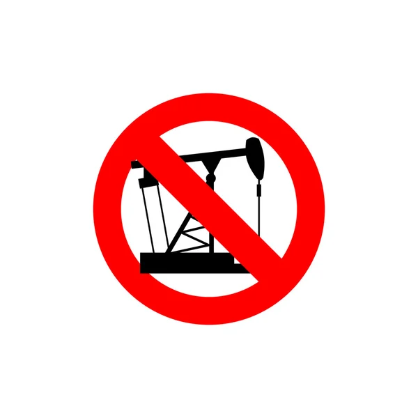 Stop pump oil. It is forbidden to pump oil. Frozen oil. Red forb — 图库矢量图片