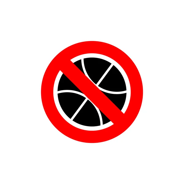 Припиніть баскетбол. Заборонено грати в баскетбол. Заморожений це — стоковий вектор