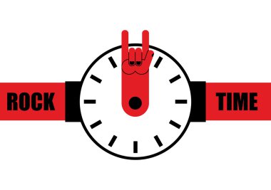 Rock time. Watch as arrow rock hand sign. Wrist watches for this