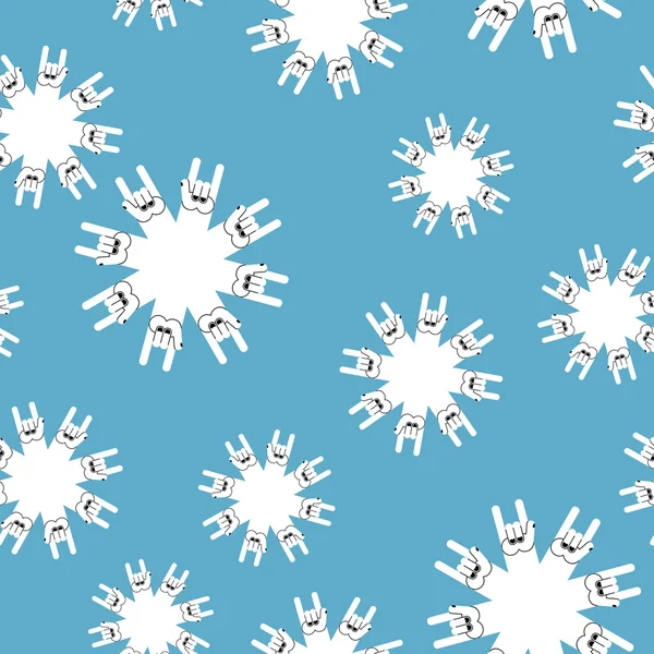 Rock and roll winter seamless pattern. Background Snowflakes fro — Stock Vector