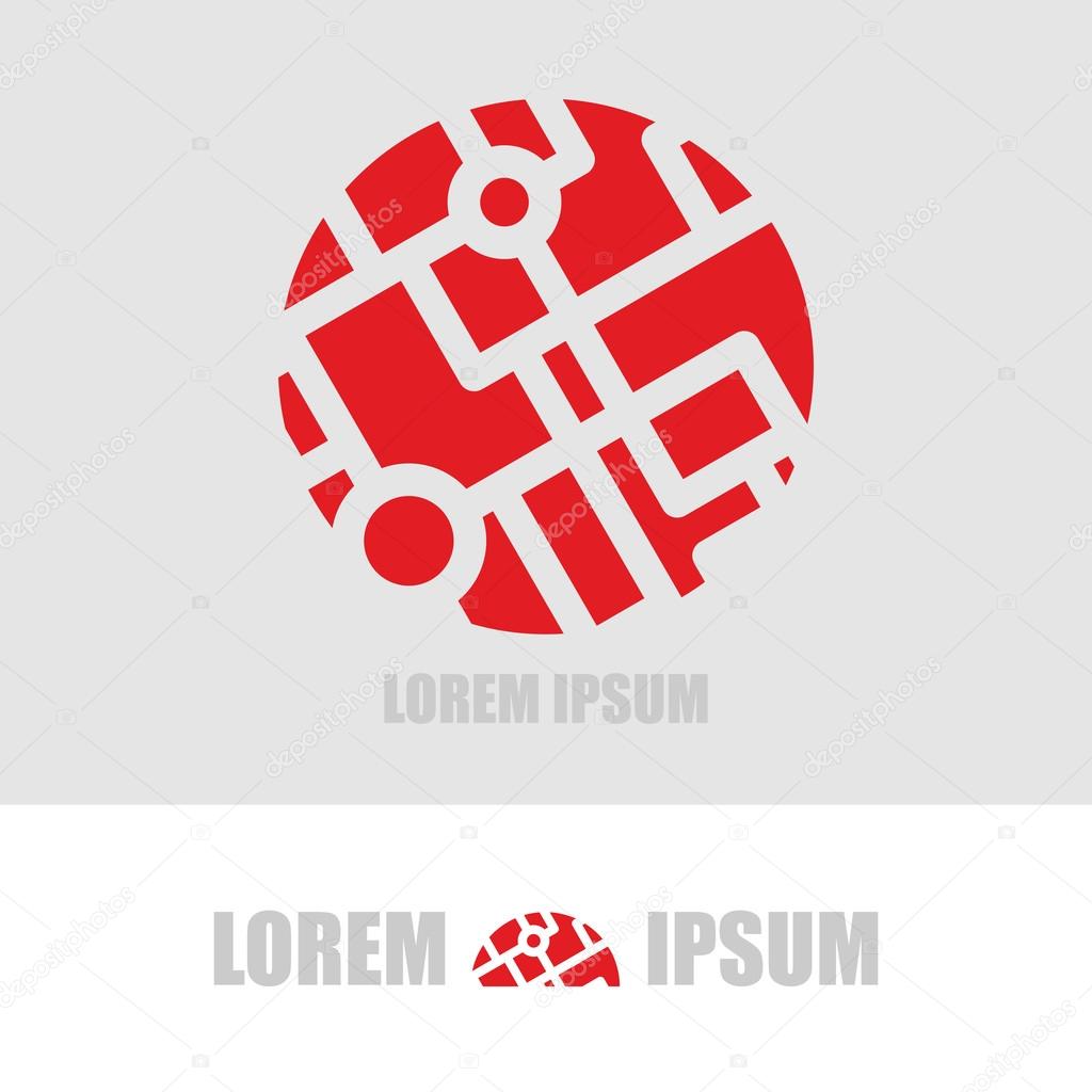 Logo  ball segments. Emblem  business template for organization