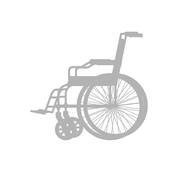 Silhueta de cadeira de rodas. Carrinho com rodas para o movimento de pérola —  Vetores de Stock
