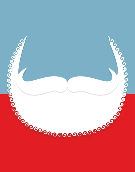 Beard and mustache. Christmas Santa Claus attributes. Santa acce — Wektor stockowy