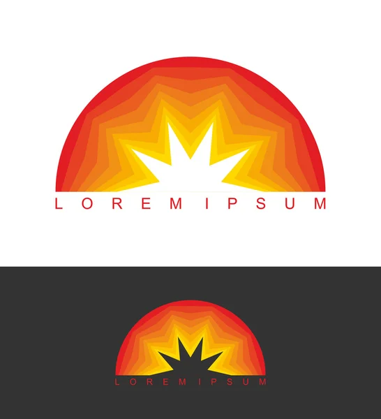 Sunrise logo. Dawn emblem. Business template logo for company. A — Stock Vector