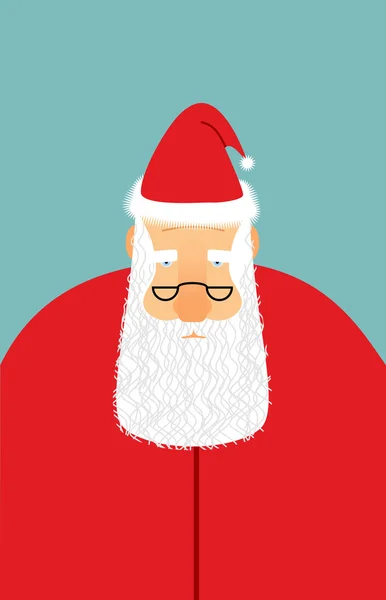 산타 클로스는 당신을 보고 있다. 크리스마스 산타 수염 및 음성 — 스톡 벡터