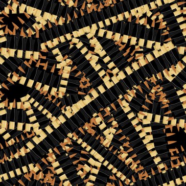 Bandolier Tape bullets seamless pattern. Military background. Bu