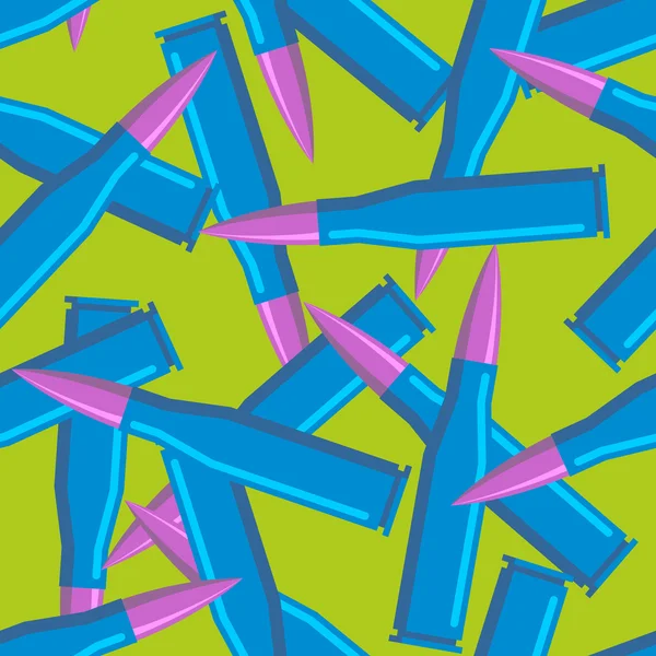 Colored bullets for hippies. Blue military ammo texture. Pink bu — Διανυσματικό Αρχείο