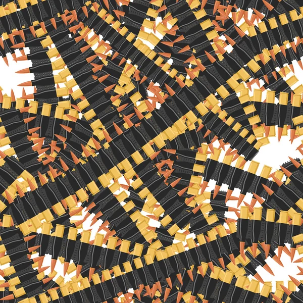 Bullets seamless pattern. Many military Bandolier. Texture army — ストックベクタ
