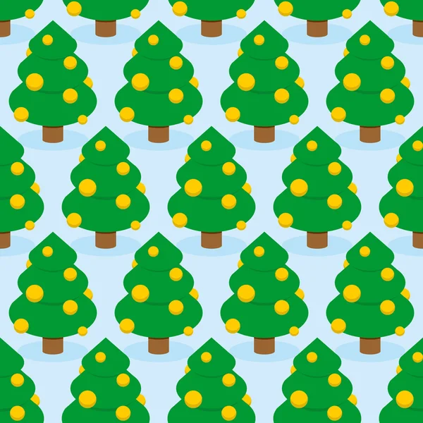 Weihnachtsbaum nahtlose Muster. Ferienholzschmuck. Bäume de — Stockvektor