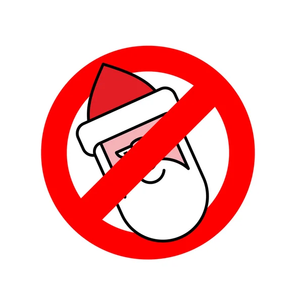 Stop Santa Claus. Ban for Christmas. Ban for Santa with beard. R — Wektor stockowy