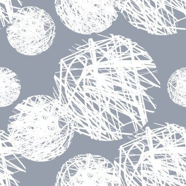 Siyah arka plan beyaz soyut çizgi. Eğri çizgi Doodle 