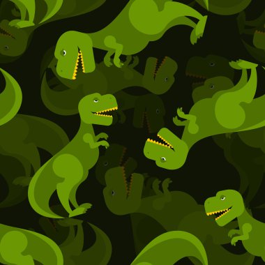 Dinosaur 3d background. Tyrannosaurus seamless pattern. Prehisto clipart