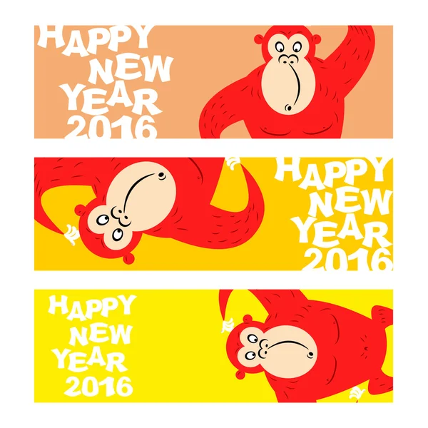 Feliz año nuevo. Banner navideño para Web. Símbolo del nuevo ye chino — Vector de stock