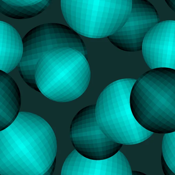 Balls seamless pattern. Circles 3D texture. Abstract background — Stok Vektör